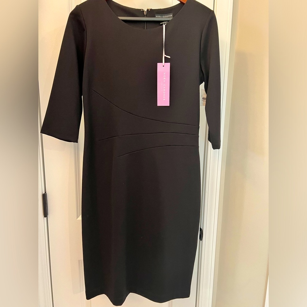 Nora Gardner black sheath dress. Size 10. Brand new with tags.